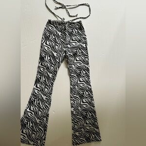 Pacsun Zebra Print Small Flare Pants